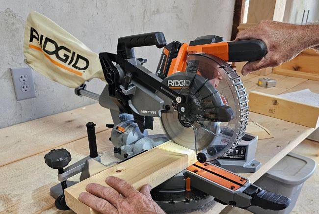 The Bob Vila Team Tests Miter Saws The Bob Vila Team Tests a Ridgid Miter Saw